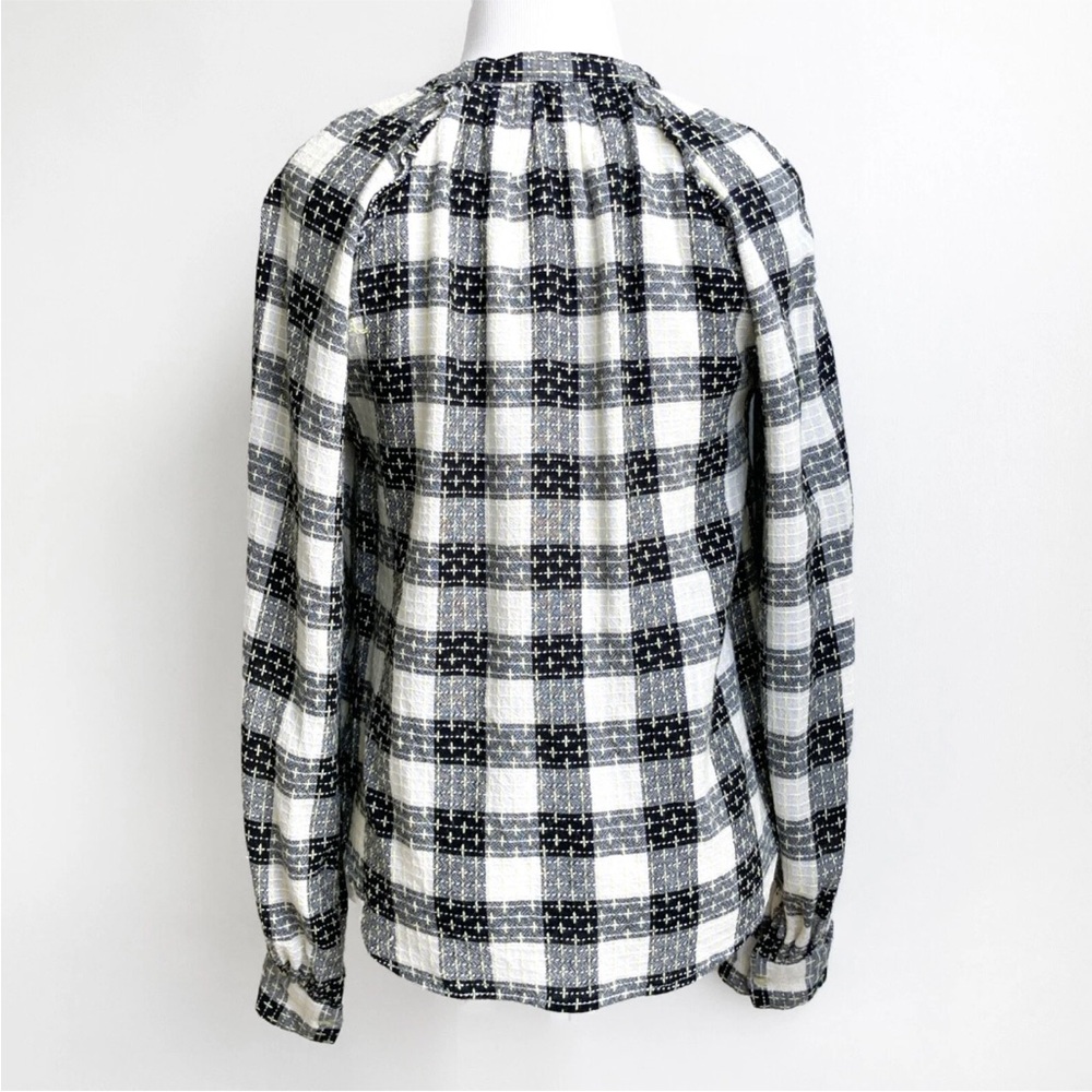 Anthropologie Pilcro Breezy Plaid Button Down Blouse Small - Picture 7 of 16